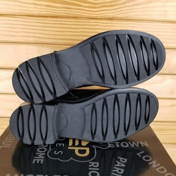 Men's 9M 100% Genuine Leather Black Ankle Boots by Paul Branco Side Zip Lace-up - Picture 5 of 11